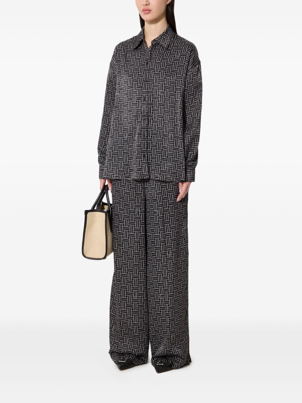 geometric-pattern trousers - 2