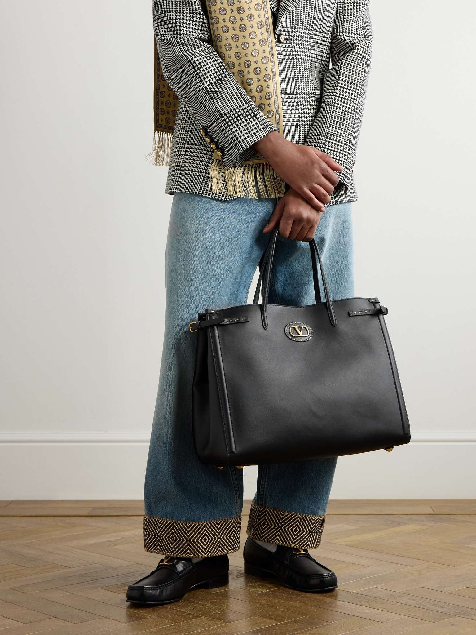 Antibes Large Logo-Appliquéd Leather Tote Bag - 2