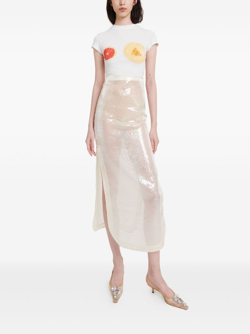 A.W.A.K.E. MODE sequined slit skirt outlook