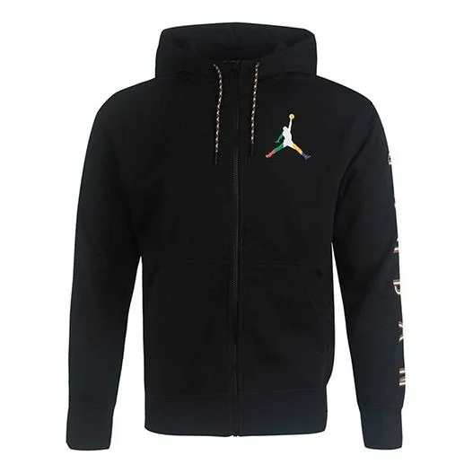 Air Jordan Zipper Cardigan Hooded Jacket Men's Black CZ5429-010 - 1