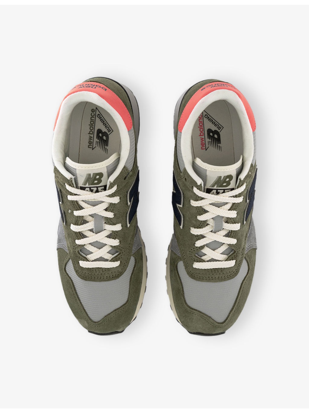 475 Branded Suede and Mesh Low-Top Trainers - 2