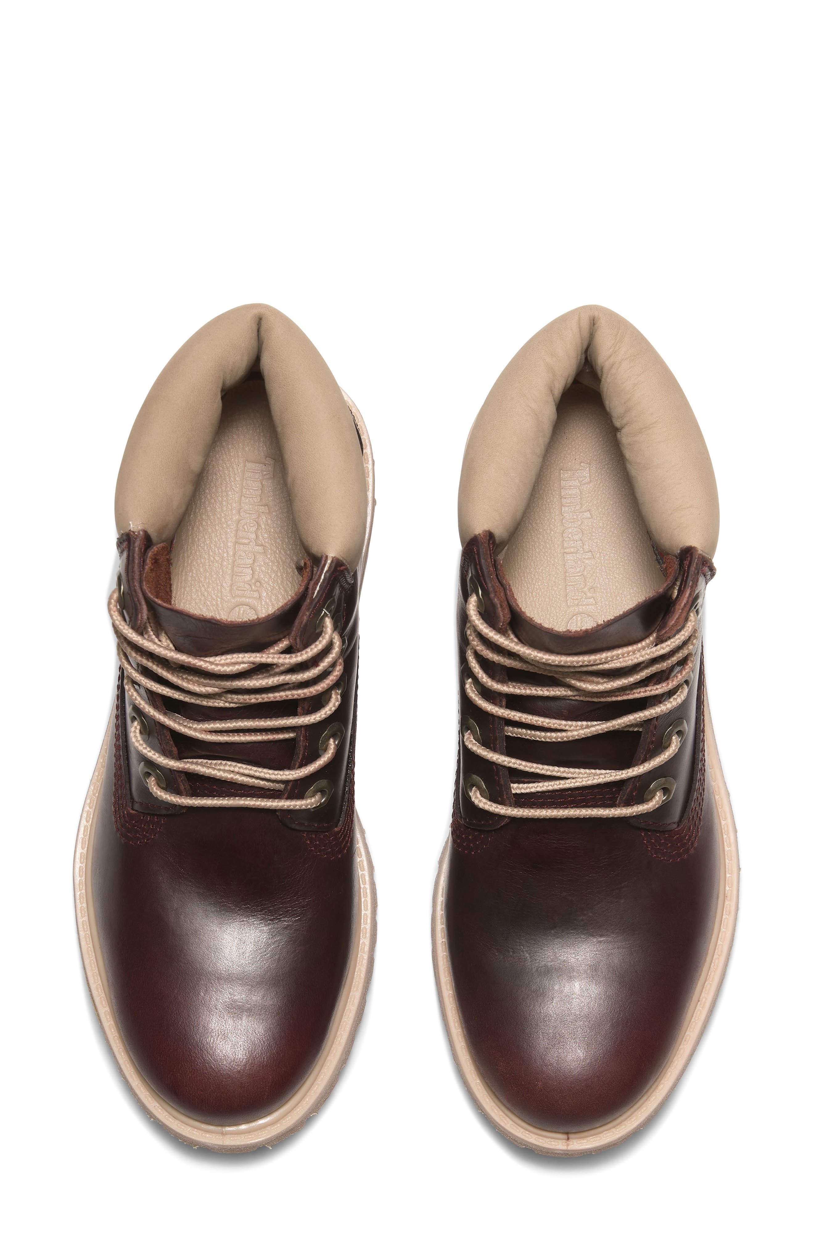 Timberland Premium Waterproof Boot in Burgundy Full Grain at Nordstrom - 3