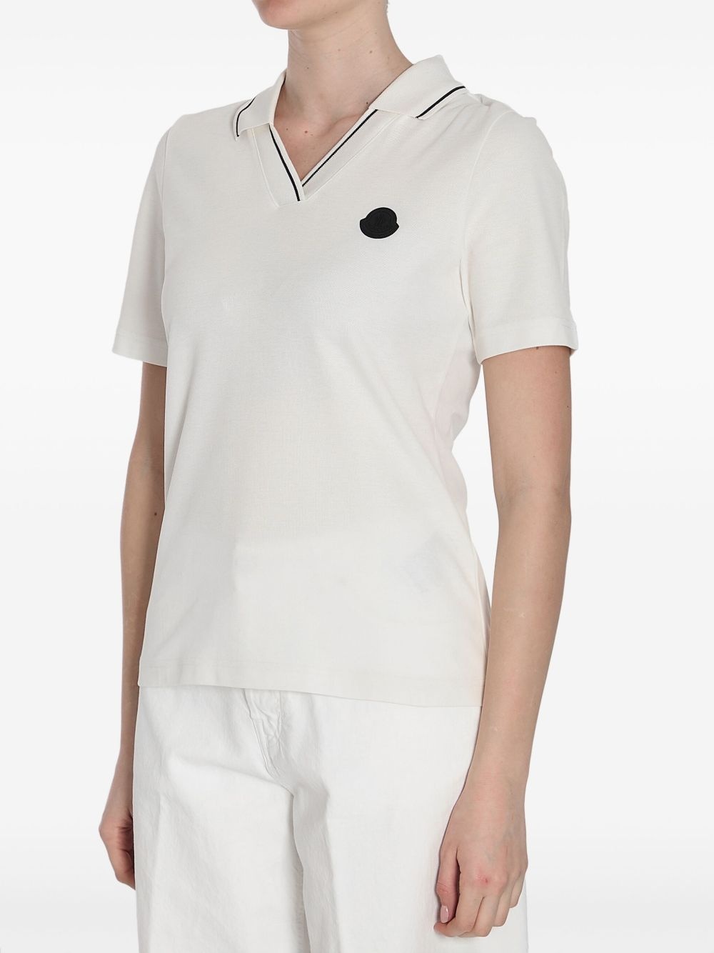 logo-appliqué polo top - 4