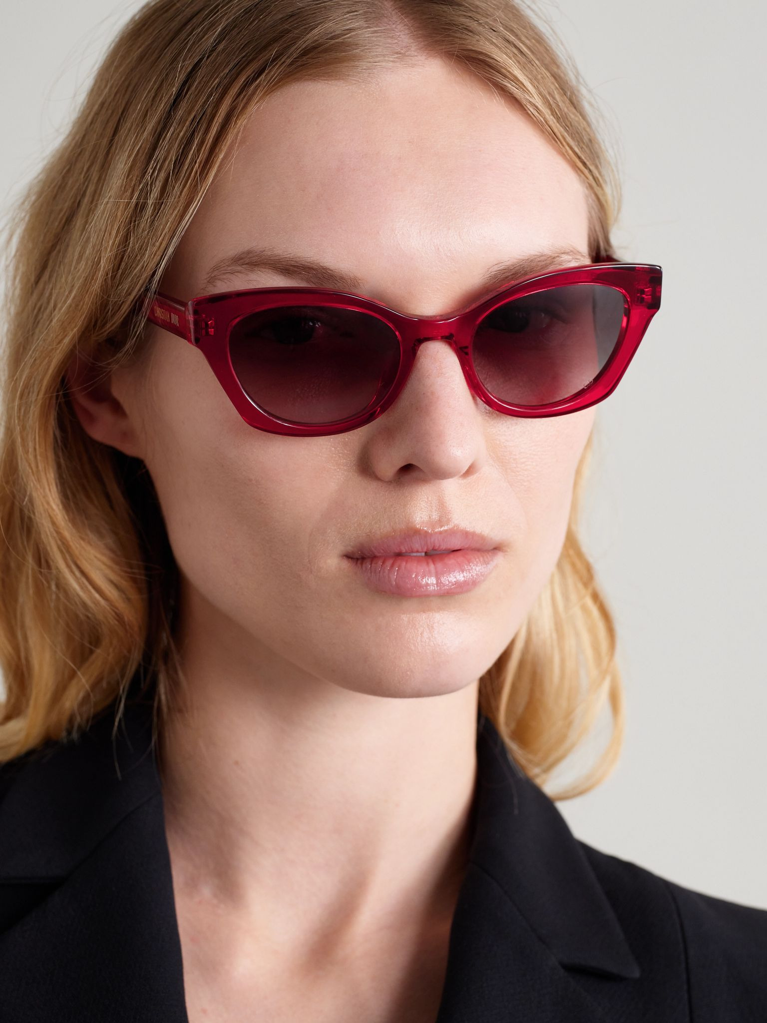DiorMidnight B2I cat-eye acetate sunglasses Red - 2