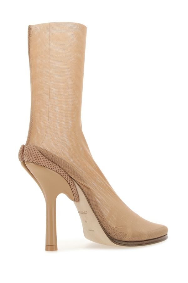Burberry Woman Beige Stretch Tulle Ankle Boots - 3