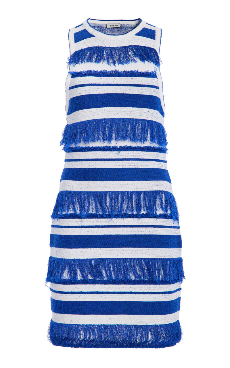 Elly Textured Knit Mini Dress blue 1