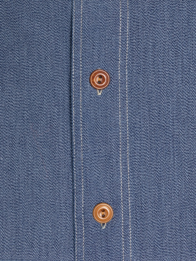 Julian Chambray Worker Shirt Indigo 7