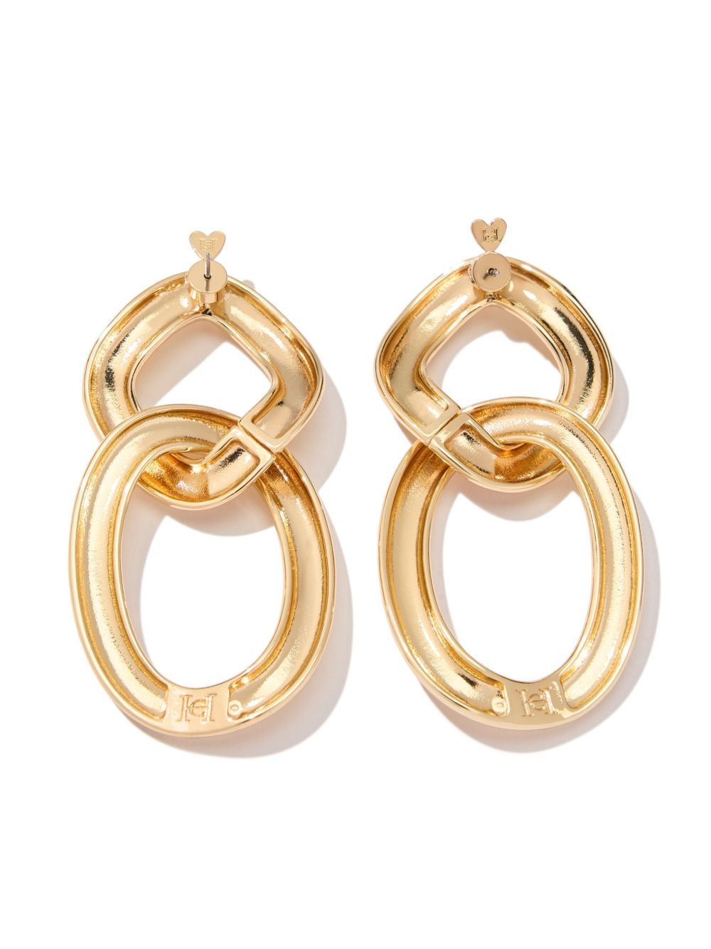 oversize chain link earrings - 2