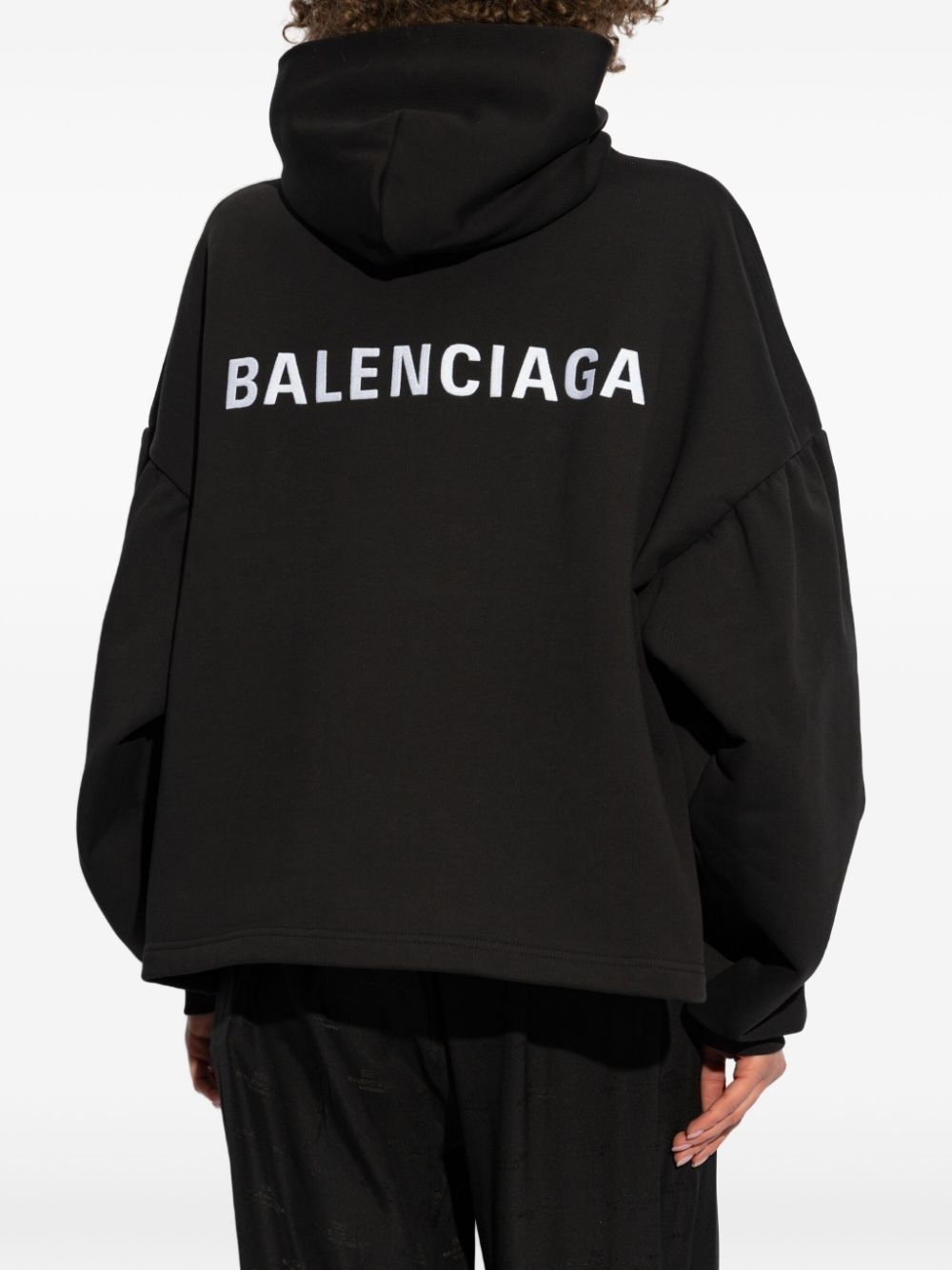 logo-embroidered hoodie - 4