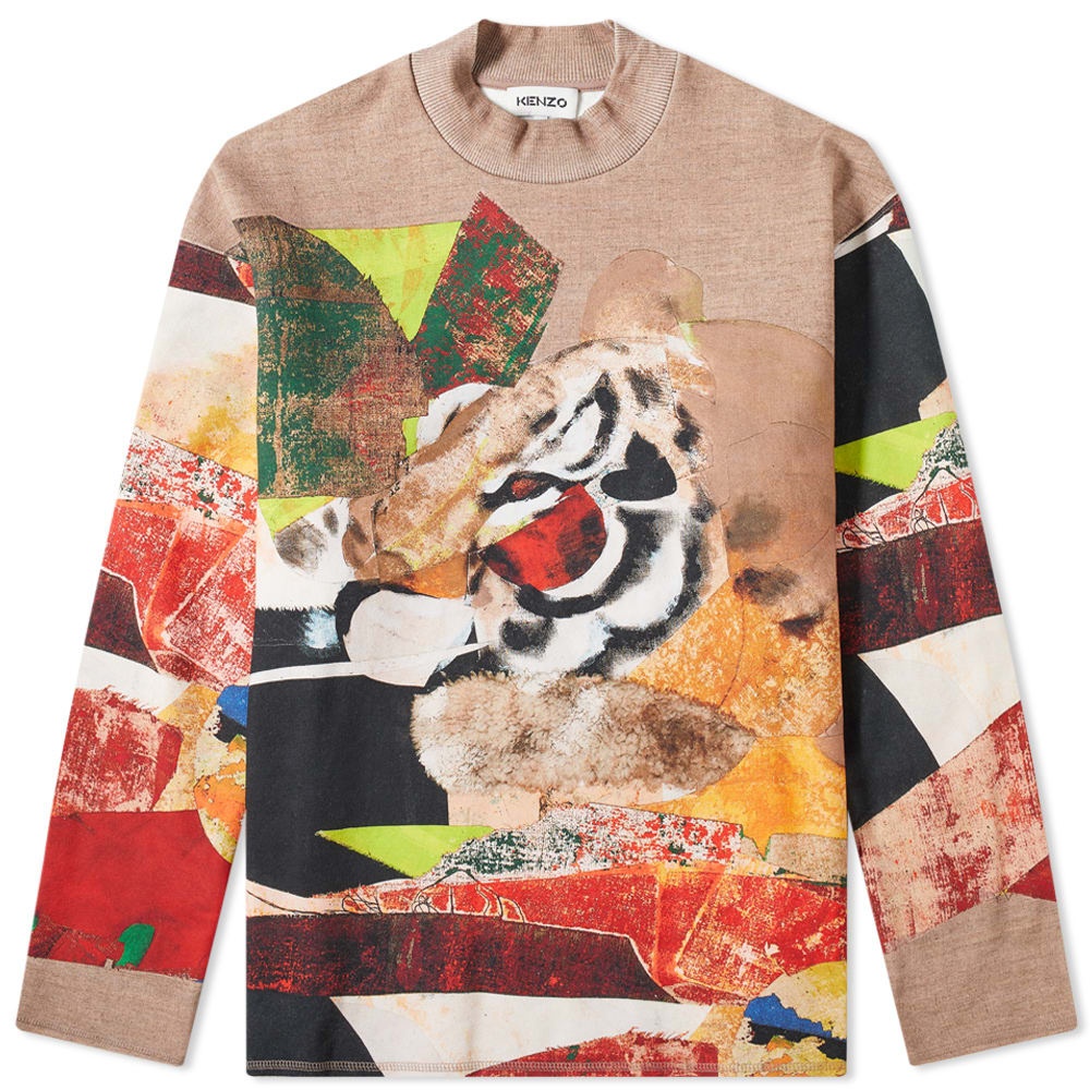 Kenzo Abstract All Over Print Tiger Crew Sweat - 1