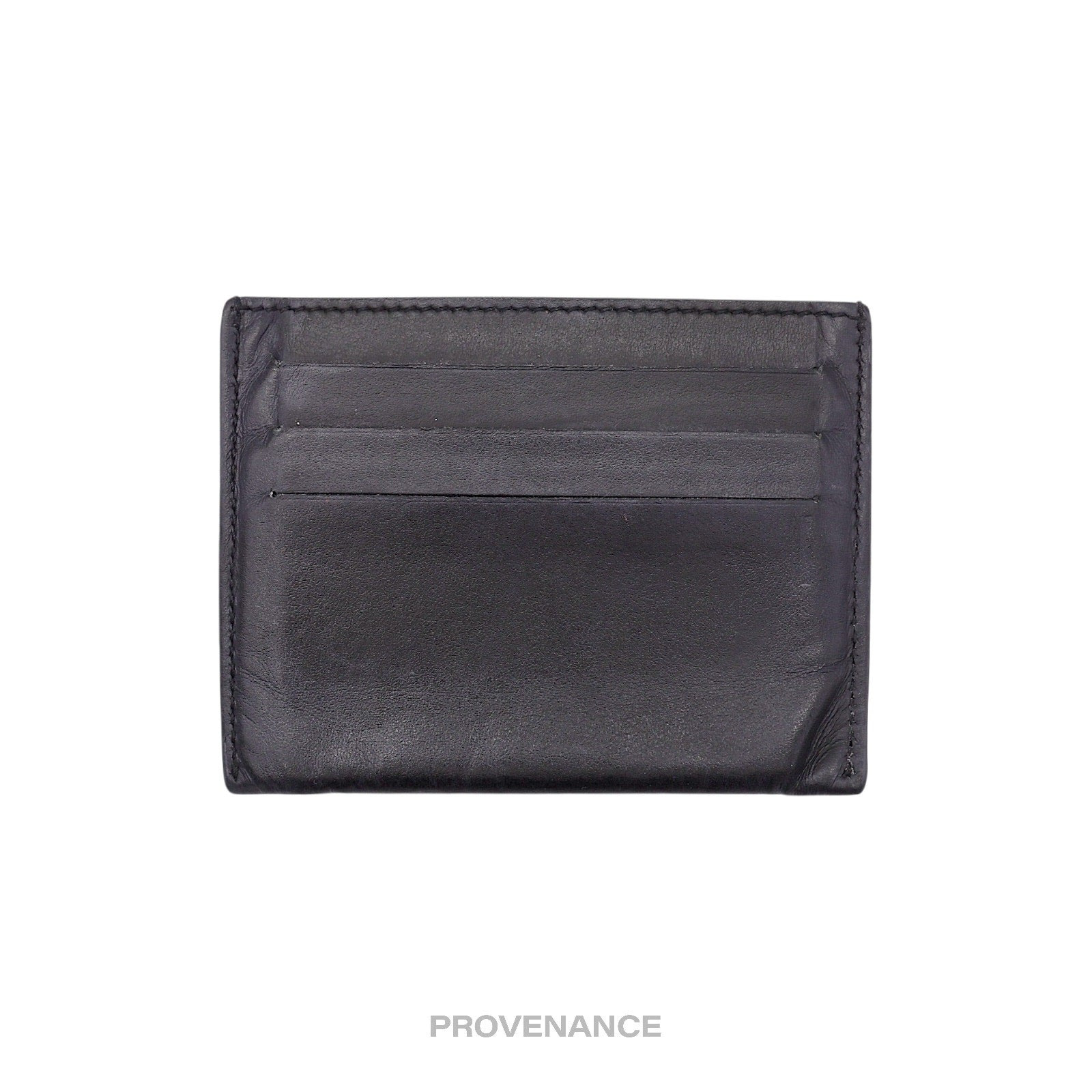 Givenchy Logo Card Wallet - Black Leather Metal Studs - 2