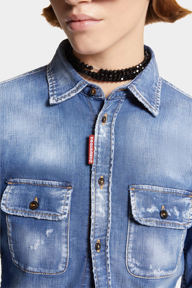 DEAN DENIM MINI SHIRT - 5