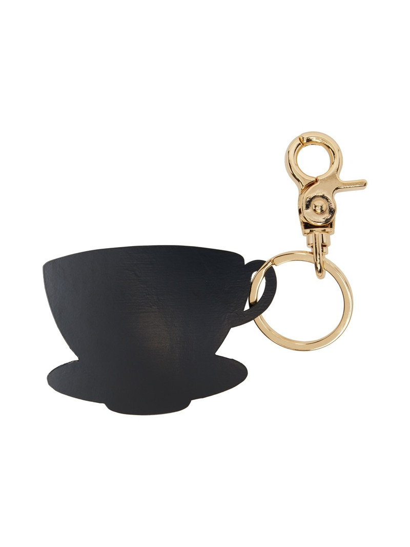 Maison Kitsuné Gold & Black 'Café Kitsuné' Keychain outlook