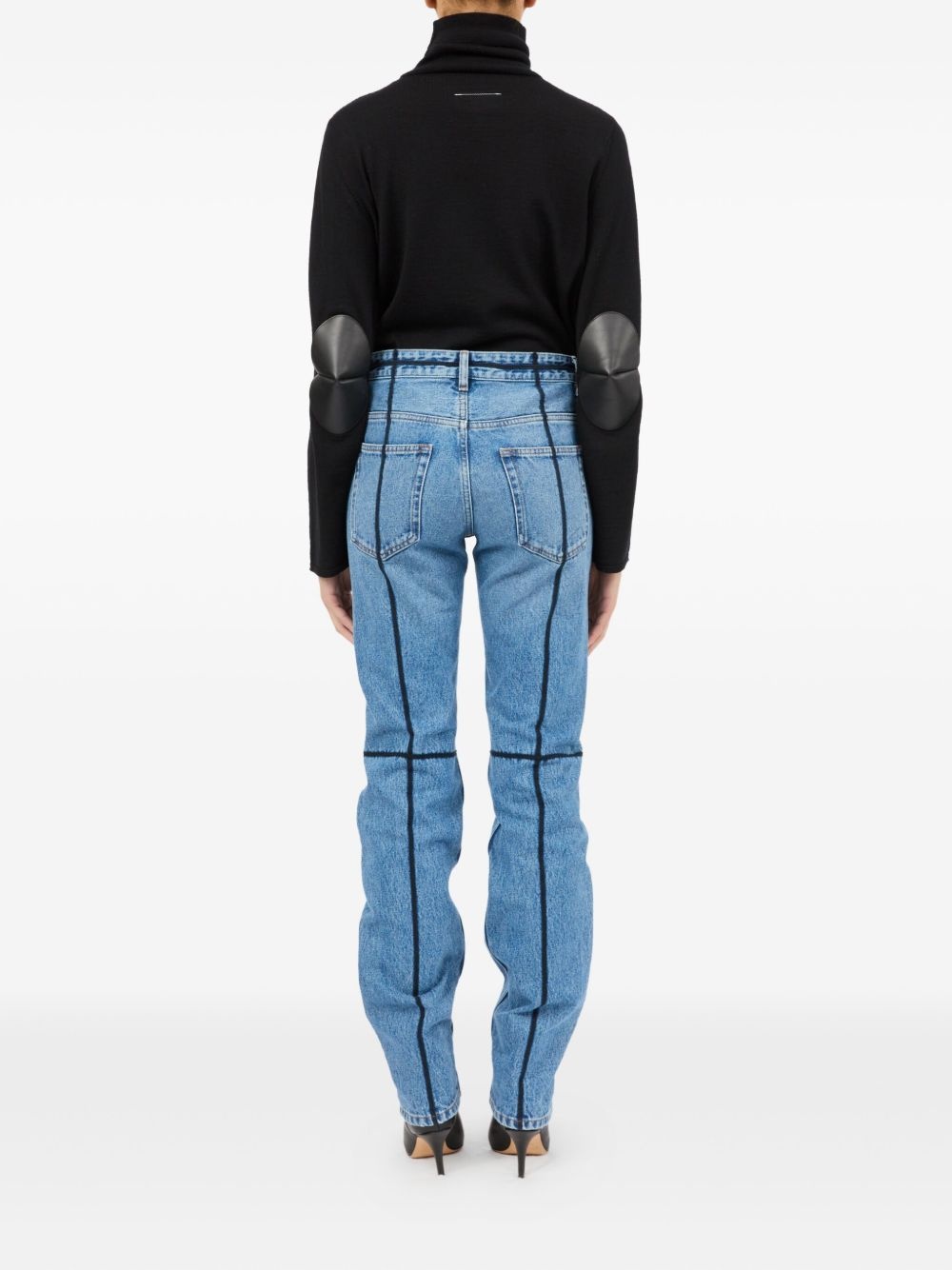 contrast-stitch jeans - 5