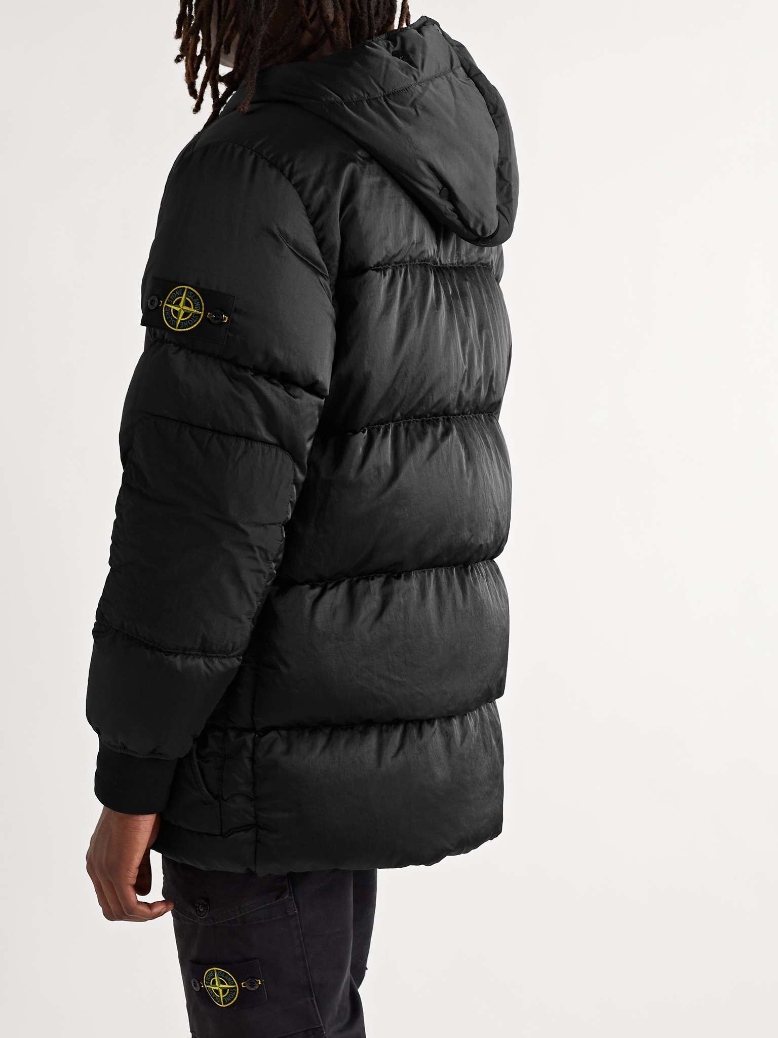 Logo-Appliquéd Quilted Coated-Shell Down Parka - 4