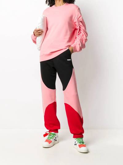 MSGM colour-block logo-print track pants outlook