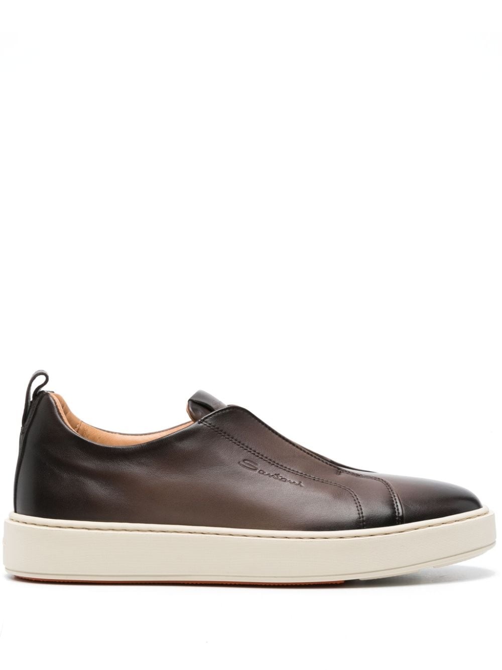 gradient leather slip-on sneakers - 1