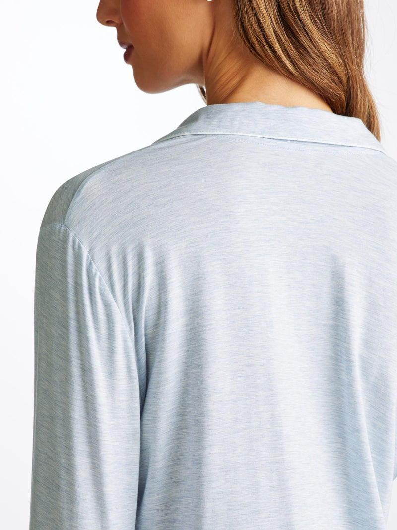 Women's Pajamas Ethan Micro Modal Stretch Light Blue Marl 6