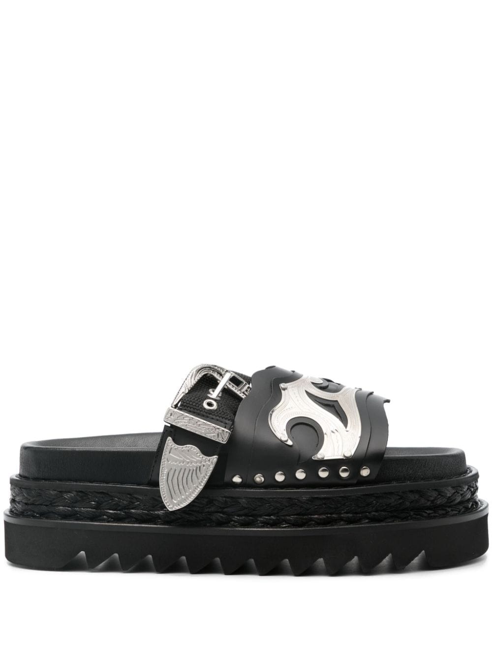 stud-embellished flatform sandals - 1