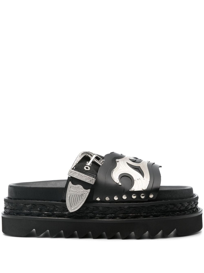 stud-embellished flatform sandals 1