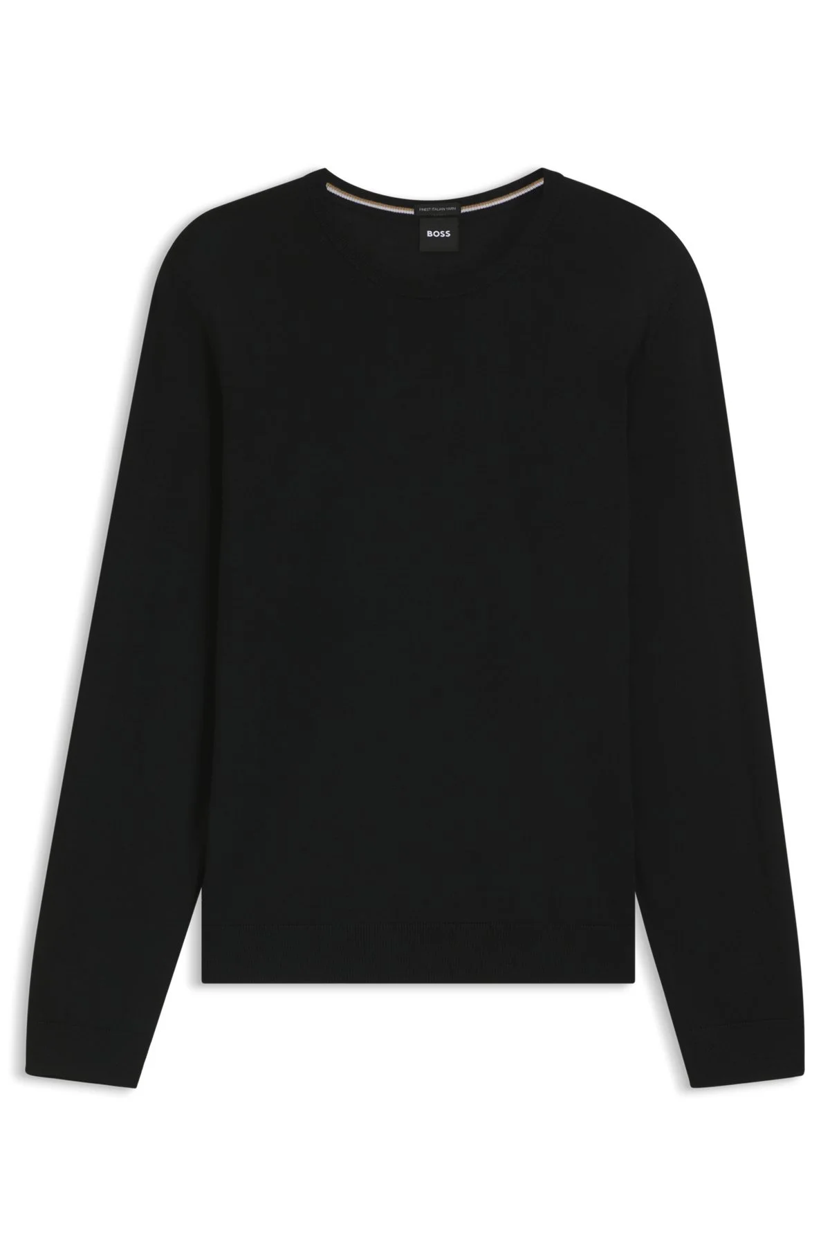 REGULAR-FIT SWEATER IN MERINO WOOL WITH CREW NECKLINE - 1