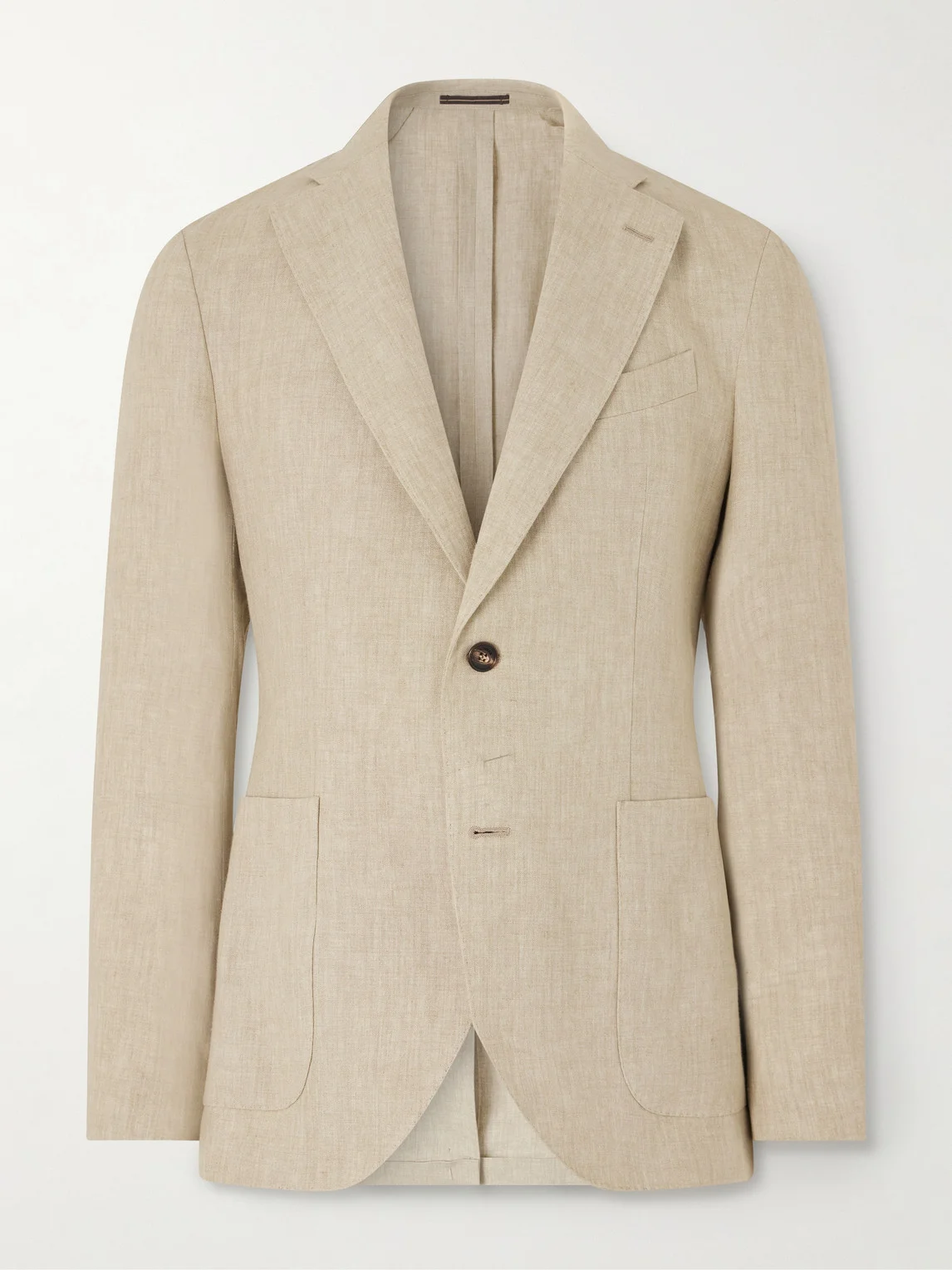 Slim-Fit Linen Suit Jacket - 1