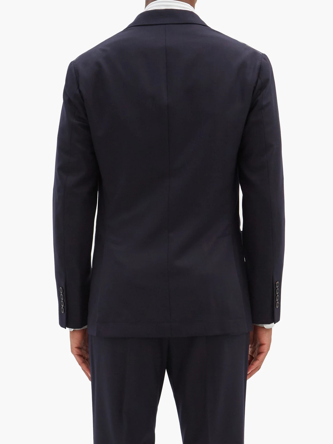 Single-breasted wool-twill suit - 5