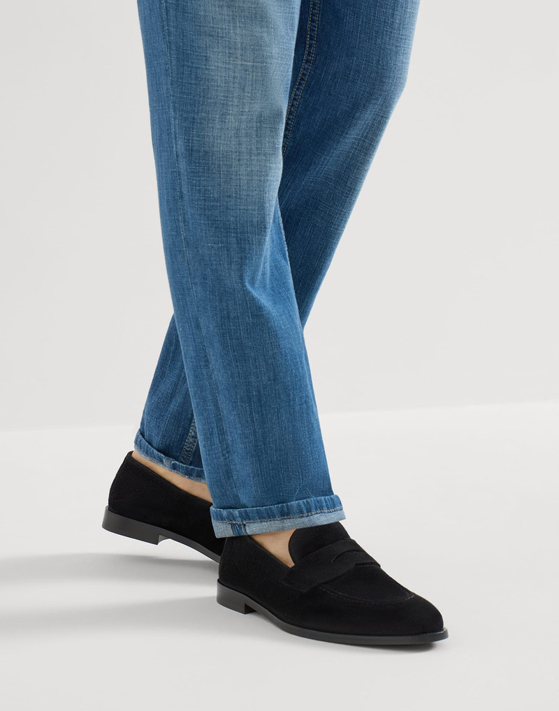 Suede penny loafers 5