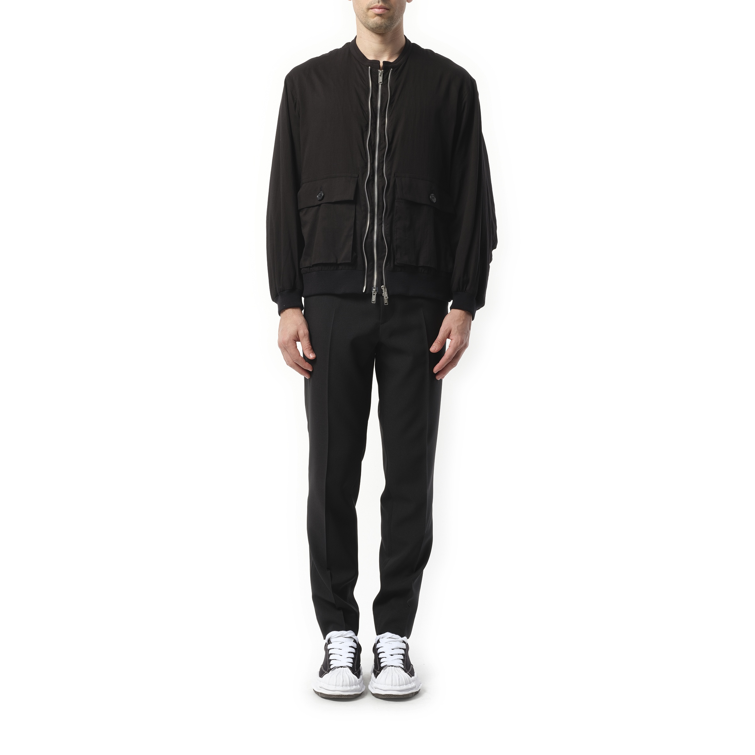 Double Zip Blouson in Black - 4
