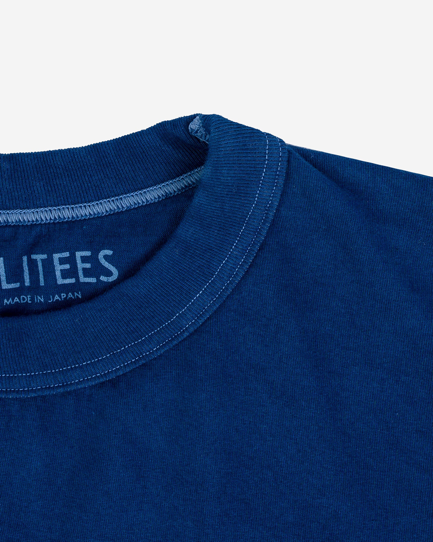 UTIL-PIND UTILITEES - 5.5oz Loopwheel Crew Neck T-Shirt - Pure Indigo - 5