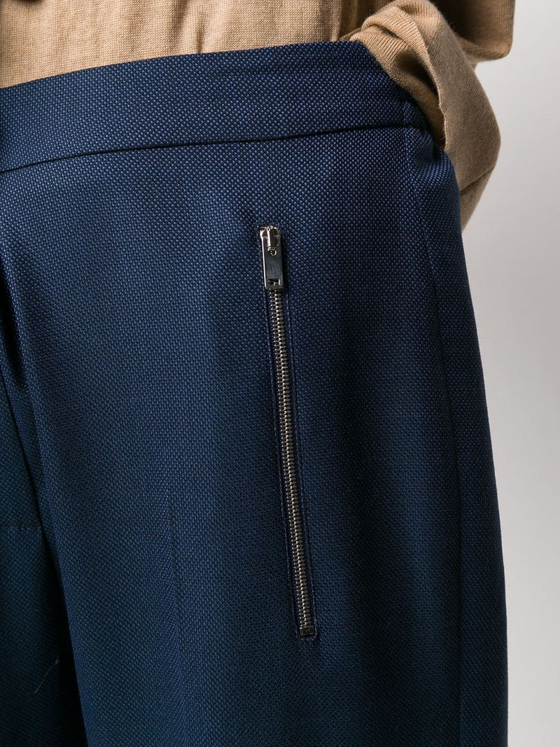 zipped pockets cropped trousers 5