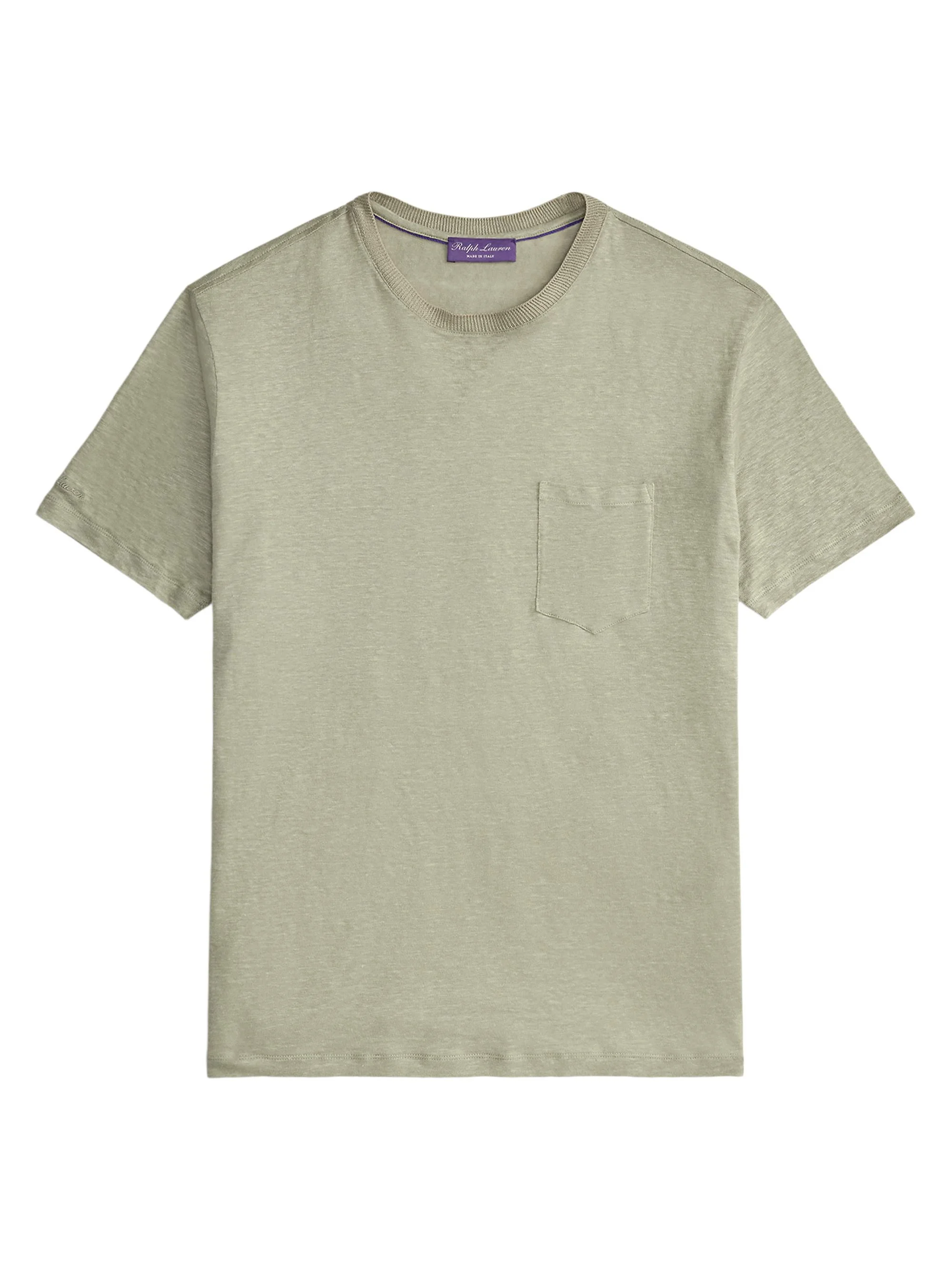 Men's Pocket Linen Jersey T-Shirt - Cactus Green - 1