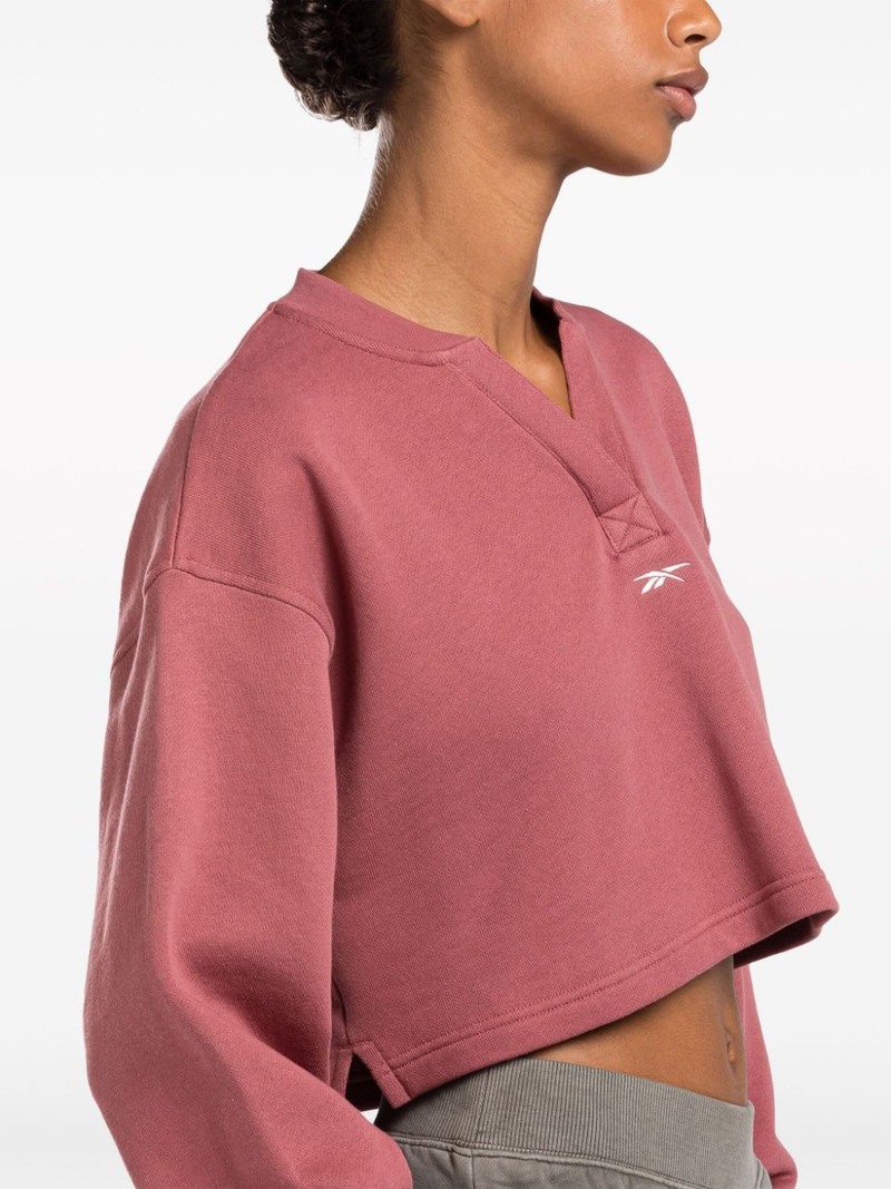 logo-embroidery cropped sweatshirt 5