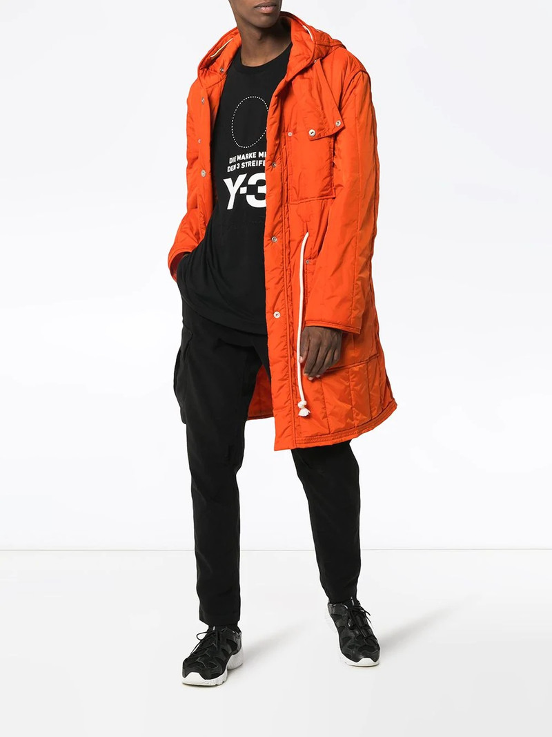 Y-3 Black logo and circle printed cotton t-shirt outlook