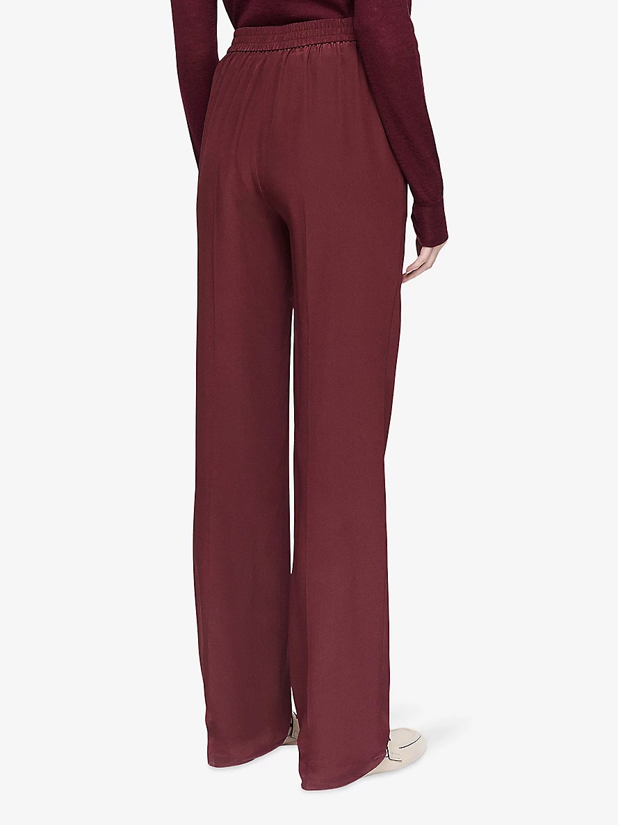 Tova mid-rise wide-leg silk trousers - 4