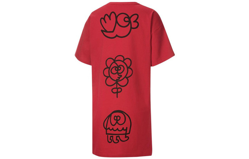 PUMA (WMNS) PUMA x Mr Doodle Short Sleeve Dress Red 530656-22 outlook