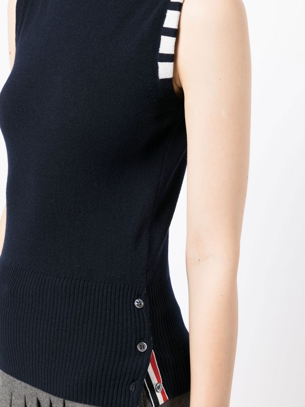4-Bar cashmere knitted top - 5