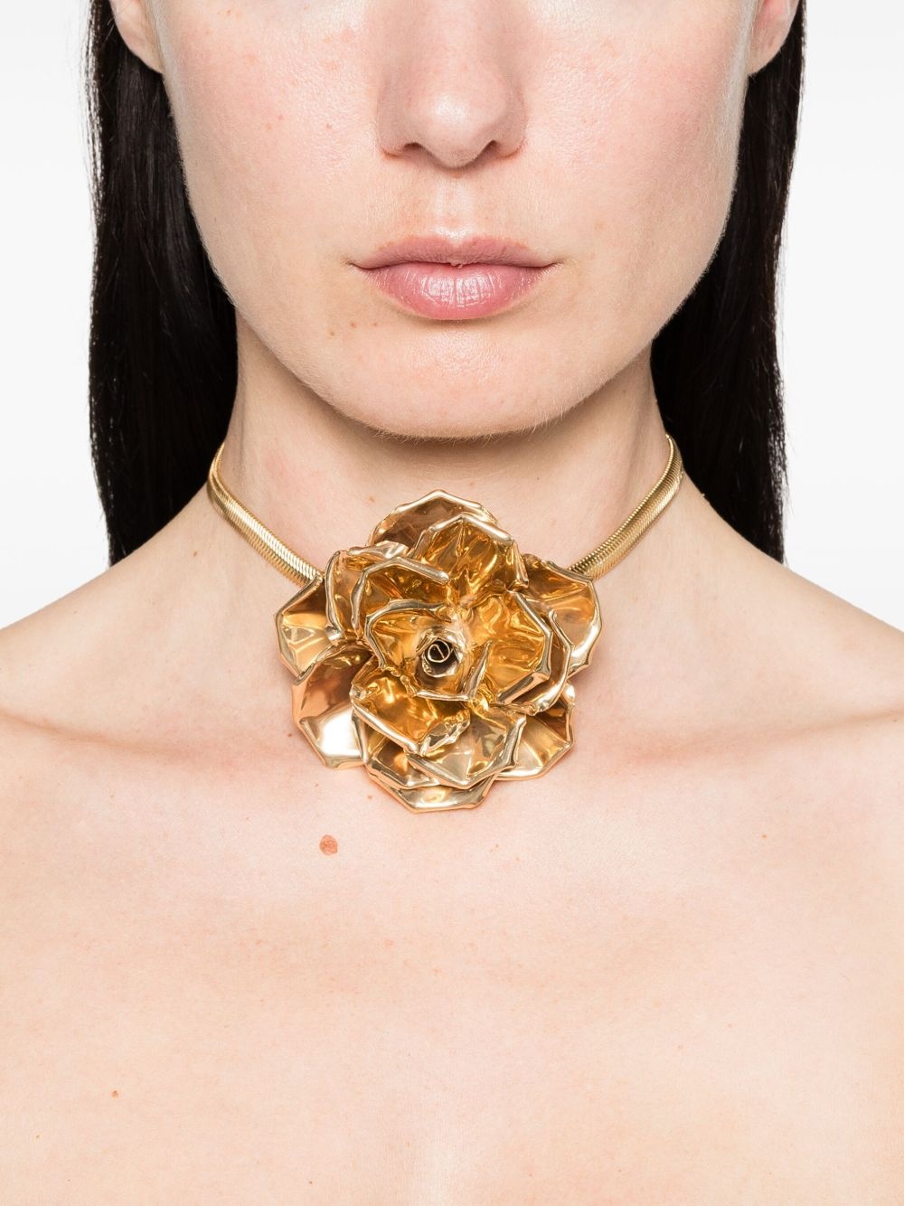 sculptural rose choker - 2