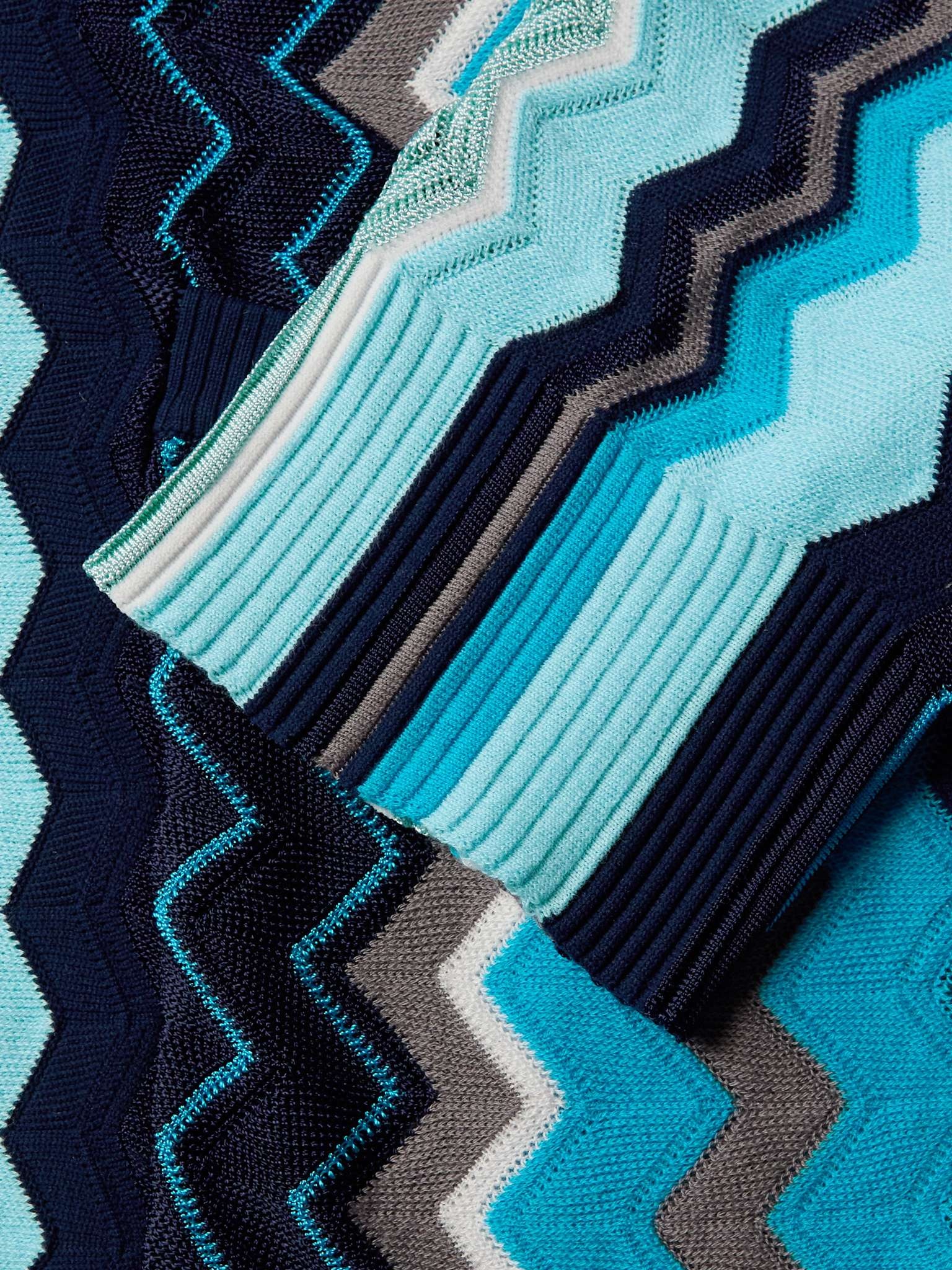 Striped Crochet-Knit Cardigan - 3