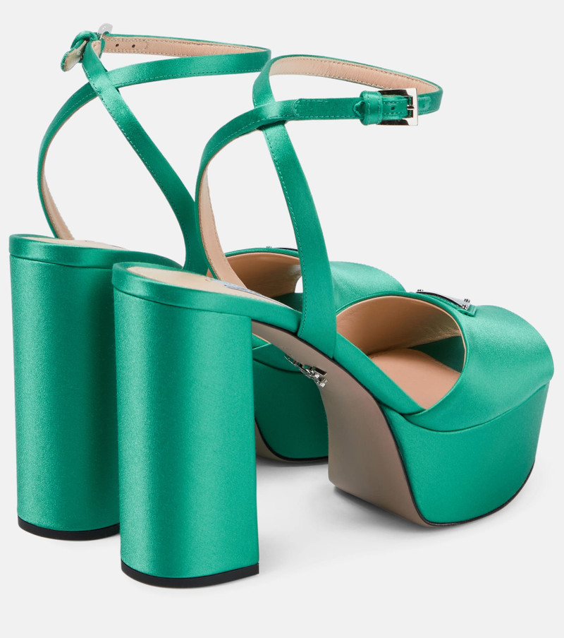 Prada Satin platform sandals outlook
