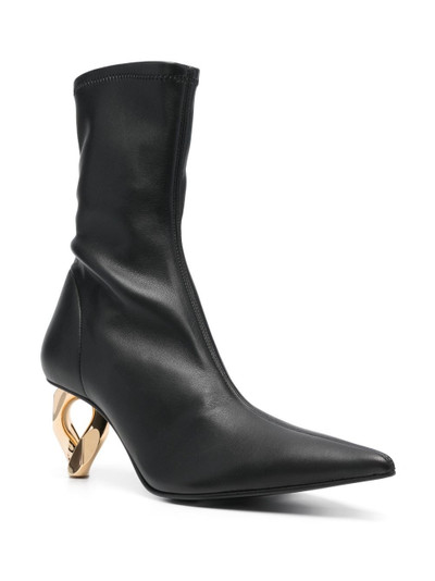 JW Anderson 70mm sculpted-heel ankle boots outlook