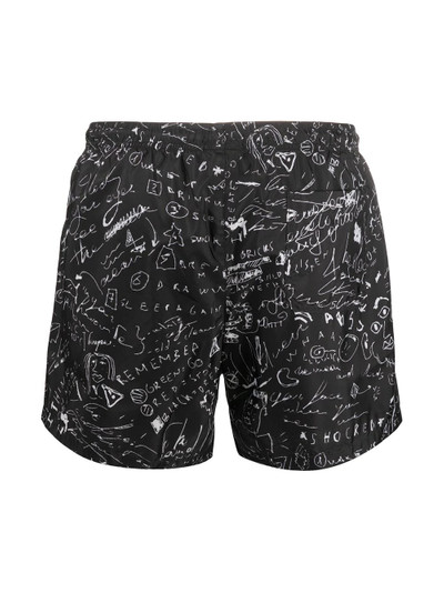 Marcelo Burlon County Of Milan drawing print swim shorts outlook