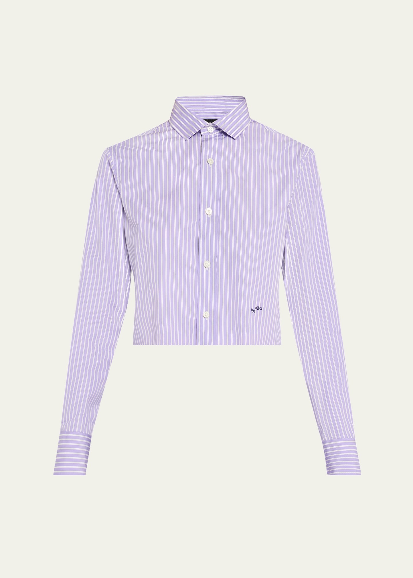 Stripe Cropped Shirt - 1