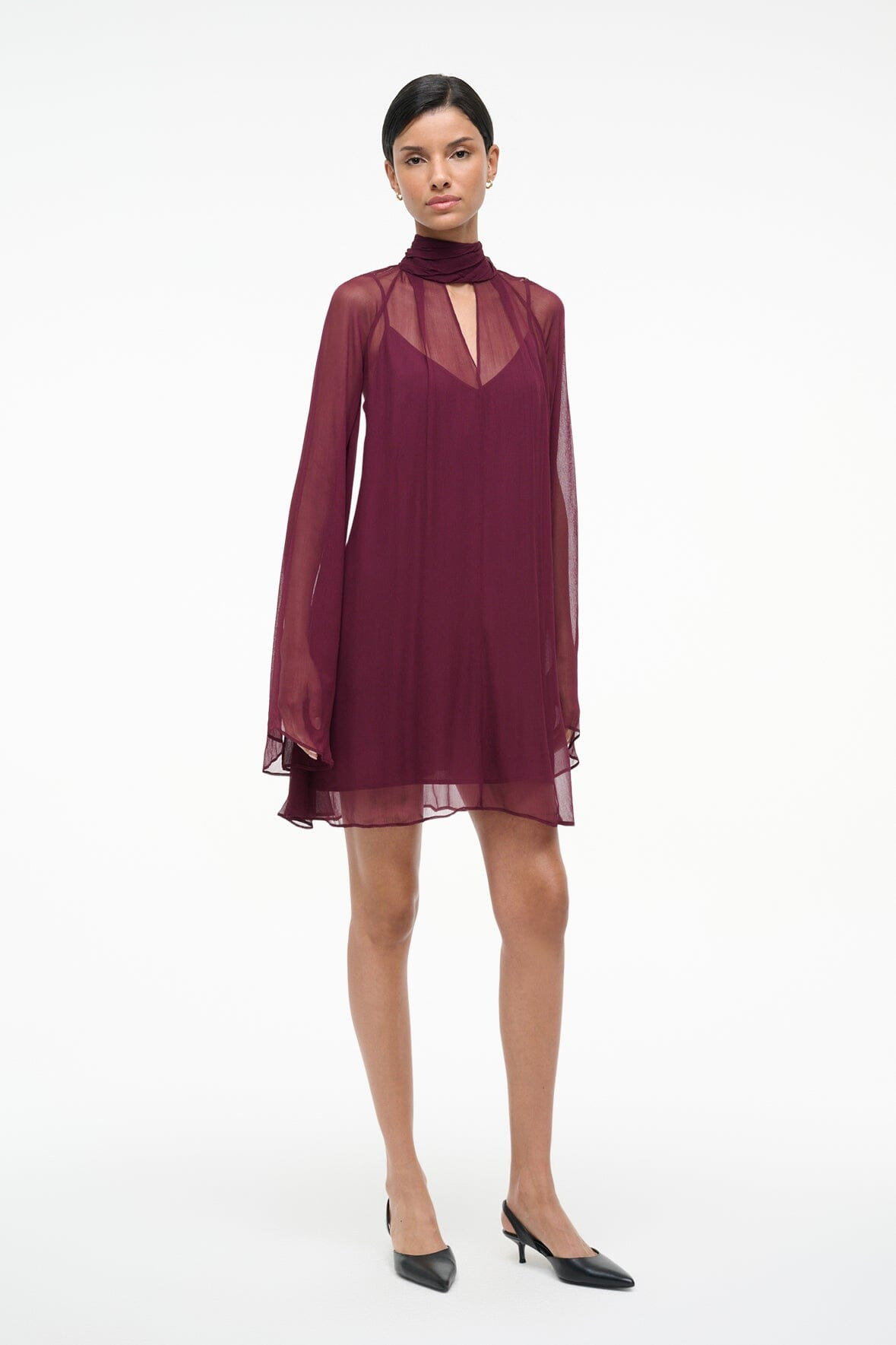 STAUD ESTHER MINI DRESS SYRAH - 5
