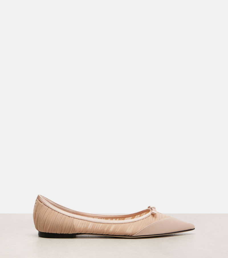 Love mesh and satin ballet flats 4