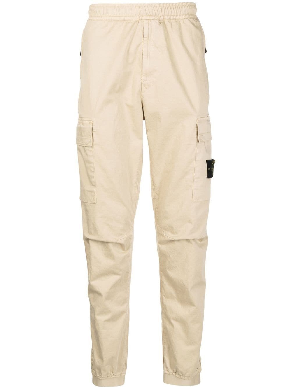 tapered-leg cargo trousers - 1