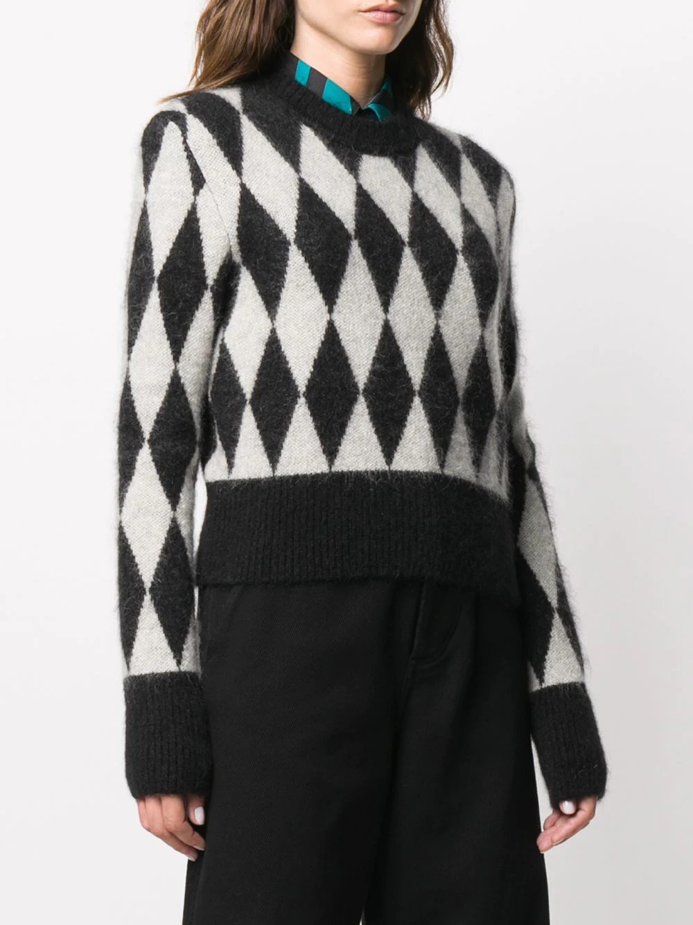 argyle intarsia jumper - 3