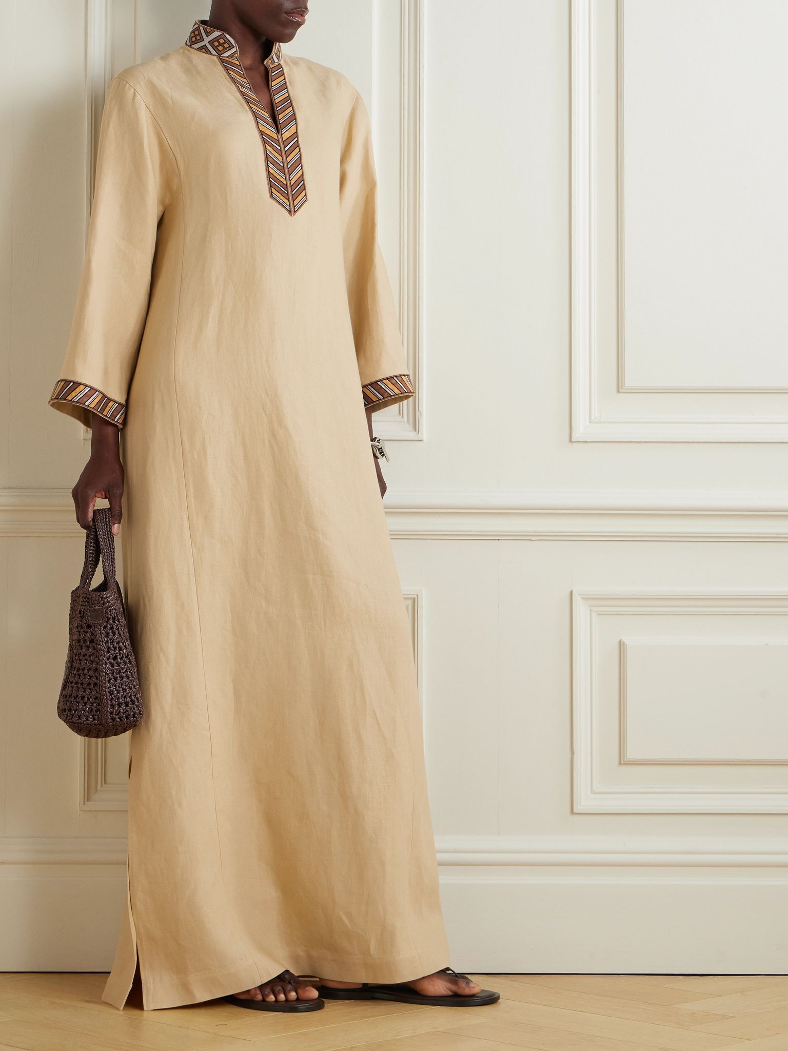 Linen maxi dress Pastel yellow - 2