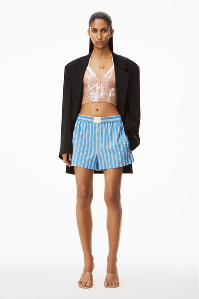 Alexander Wang CLEAR HOTFIX BOXER IN COMPACT COTTON outlook