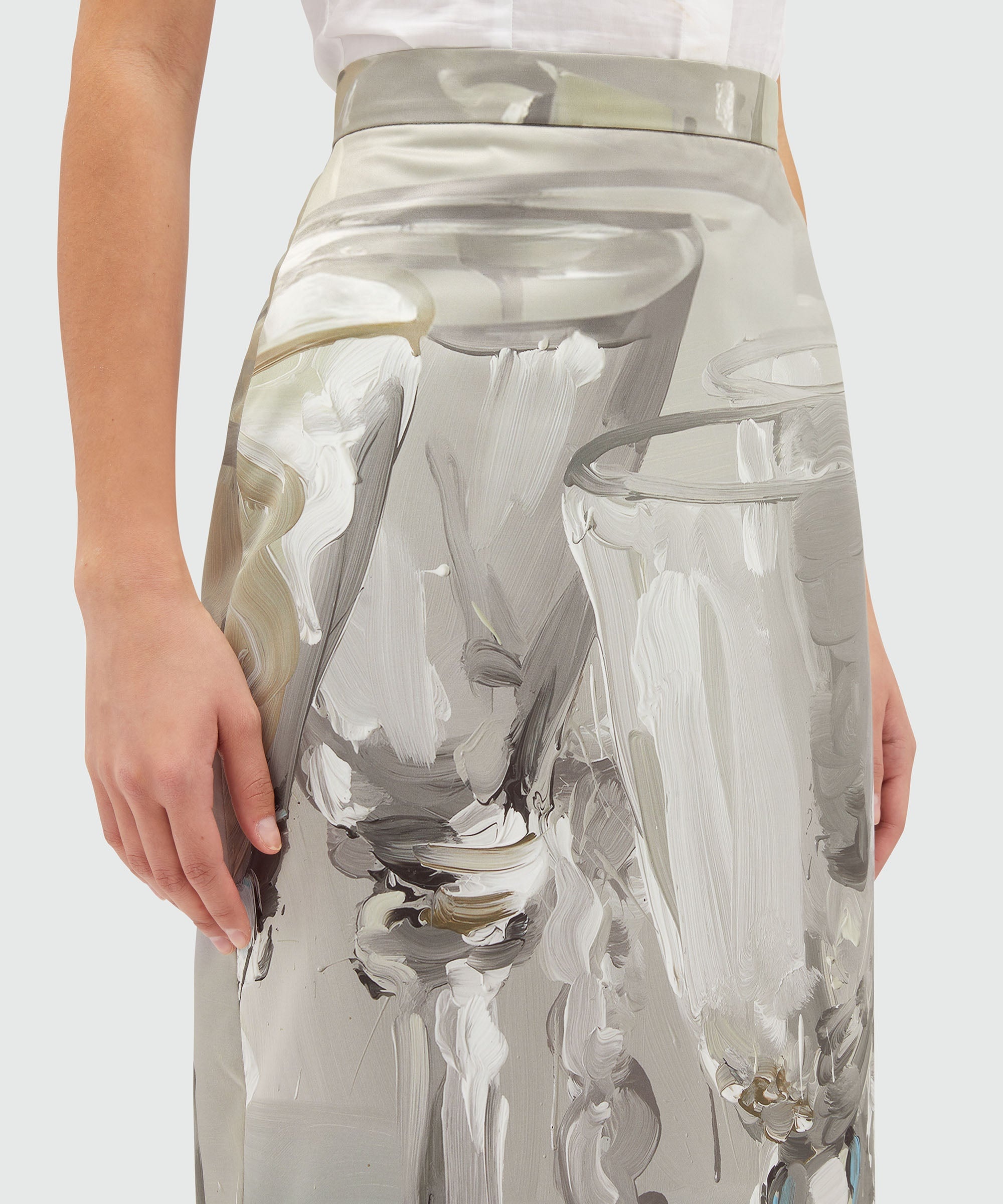 Midi skirt with "Glasses" print - 5